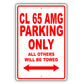 Mercedes Benz Cl 65 Amg Parking Only All Others Will Be Towed Aluminum Garage Sign