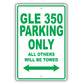 Mercedes Benz 400 Sel Parking Only Others Will Be Towed Aluminum Decor Garage Sign