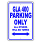 Mercedes Benz Gla 400 Parking Only Others Will Be Towed Aluminum Decor Garage Sign