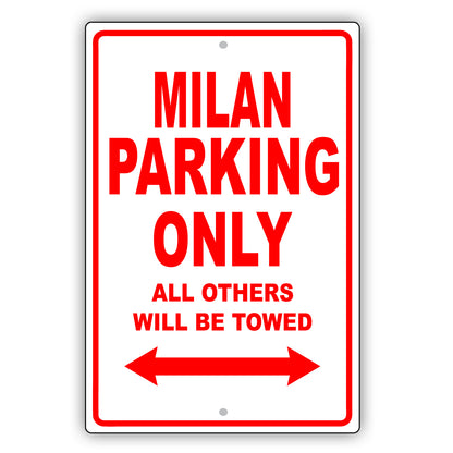 Mercury Milan Parking Only All Others Will Be Towed Aluminum Decor Garage Sign