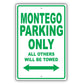 Mercury Montego Parking Only All Others Will Be Towed Aluminum Decor Garage Sign