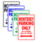 Mercury Monterey Parking Only All Others Will Be Towed Aluminum Decor Garage Sign