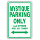 Mercury Mystique Parking Only All Others Will Be Towed Aluminum Decor Garage Sign