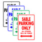 Mercury Sable Parking Only All Others Will Be Towed Aluminum Decor Garage Sign