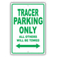 Mercury Tracer Parking Only All Others Will Be Towed Aluminum Decor Garage Sign