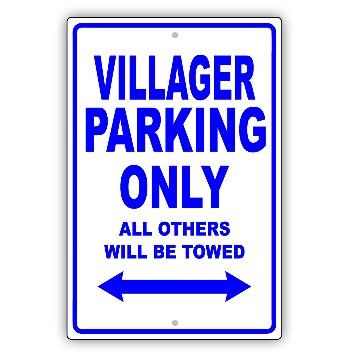 Mercury Villager Parking Only All Others Will Be Towed Aluminum Decor Garage Sign