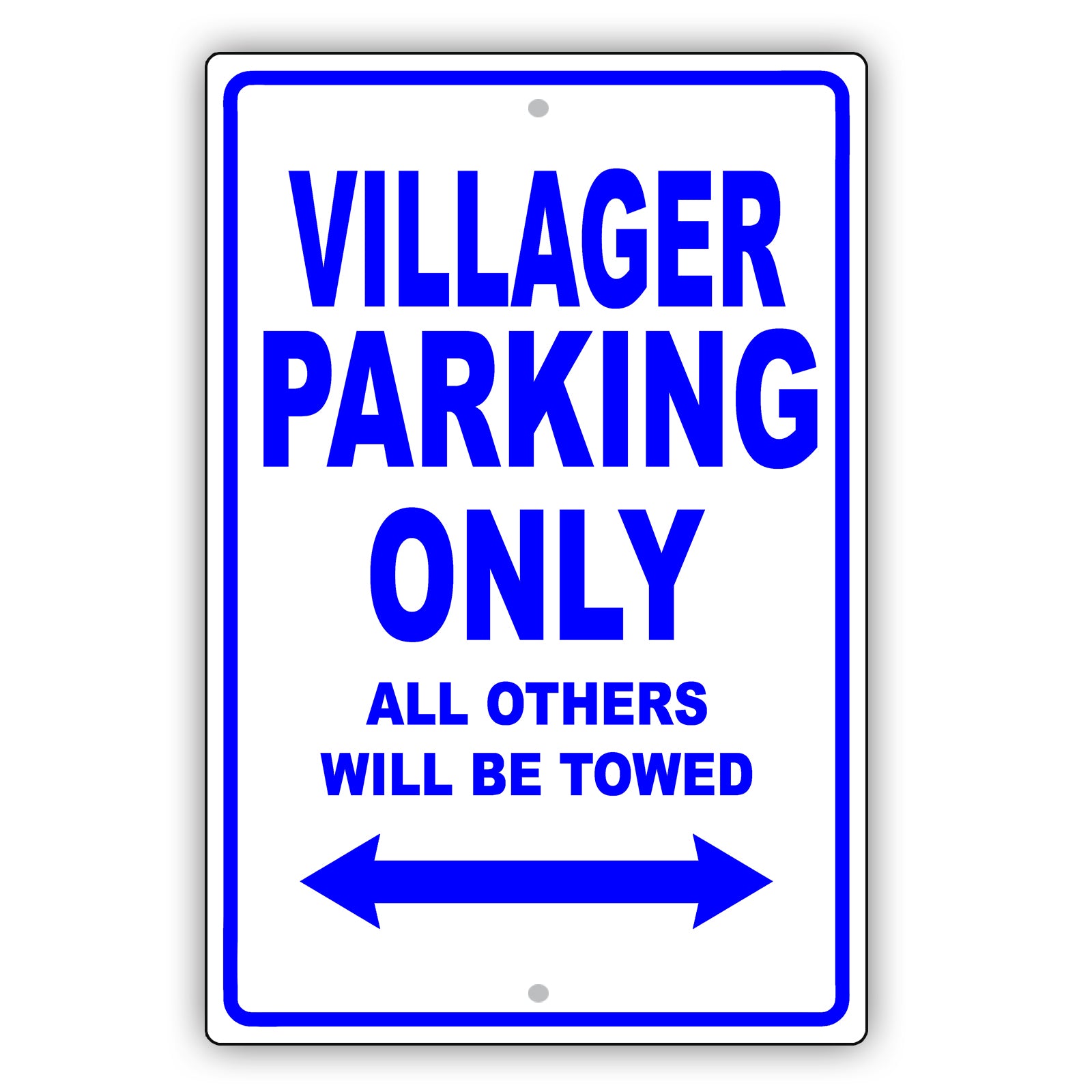 Mercury Villager Parking Only All Others Will Be Towed Aluminum Decor Garage Sign