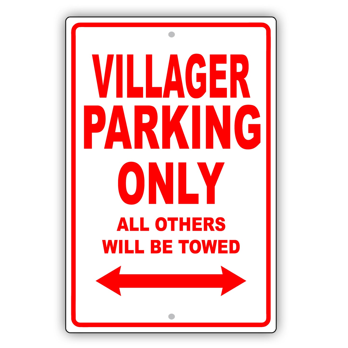 Mercury Villager Parking Only All Others Will Be Towed Aluminum Decor Garage Sign