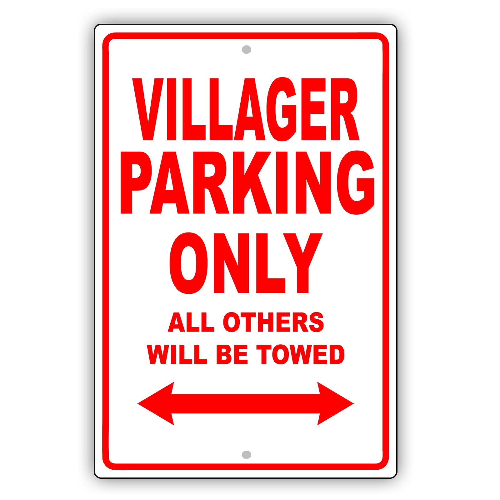 Mercury Villager Parking Only All Others Will Be Towed Aluminum Decor Garage Sign