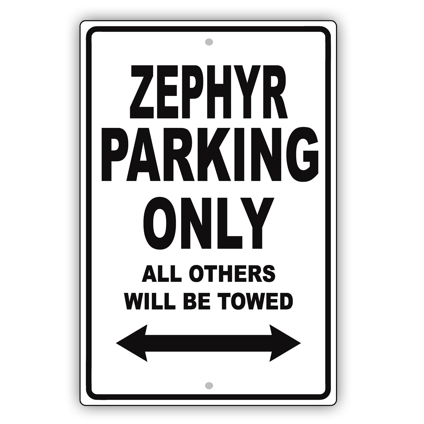 Mercury Zephyr Parking Only All Others Will Be Towed Aluminum Decor Garage Sign