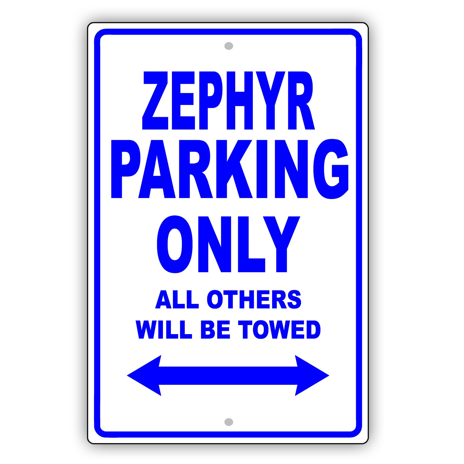 Mercury Zephyr Parking Only All Others Will Be Towed Aluminum Decor Garage Sign