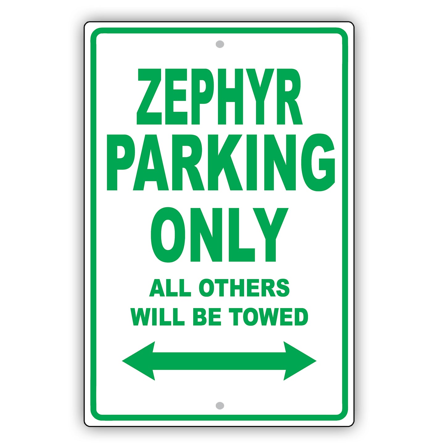Mercury Zephyr Parking Only All Others Will Be Towed Aluminum Decor Garage Sign