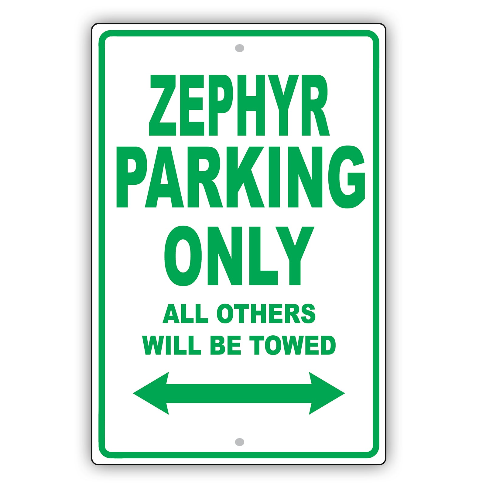 Mercury Zephyr Parking Only All Others Will Be Towed Aluminum Decor Garage Sign