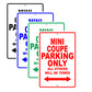 Mini Coupe Parking Only All Others Will Be Towed Aluminum Decor Garage Sign