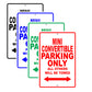 Mini Convertible Parking Only All Others Will Be Towed Aluminum Decor Garage Sign