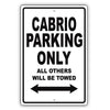 Mini Cabrio Parking Only All Others Will Be Towed Aluminum Decor Garage Sign