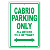 Mini Cabrio Parking Only All Others Will Be Towed Aluminum Decor Garage Sign