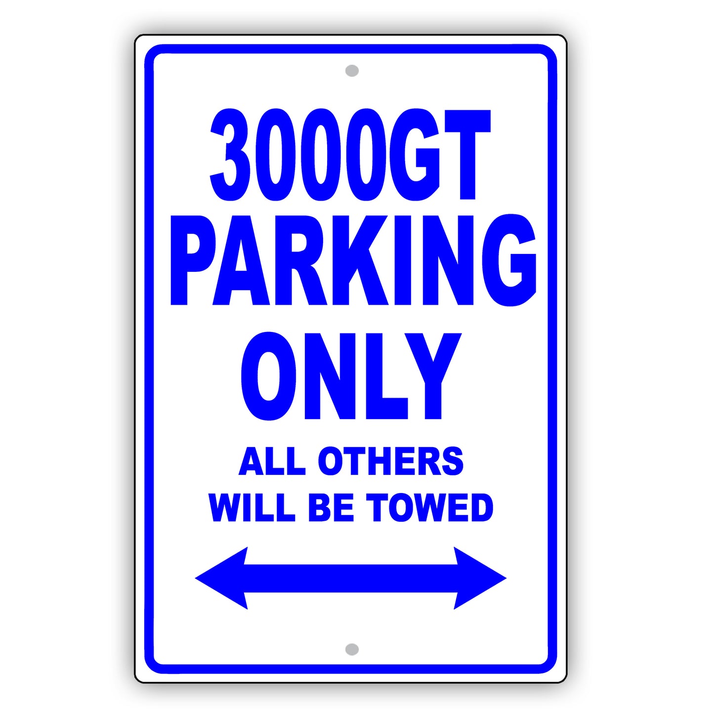Mistsubishi 3000gt Parking Only All Others Will Be Towed Aluminum Decor Garage Sign