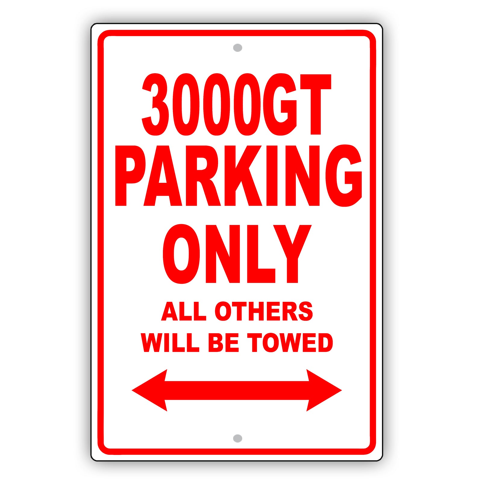 Mistsubishi 3000gt Parking Only All Others Will Be Towed Aluminum Decor Garage Sign