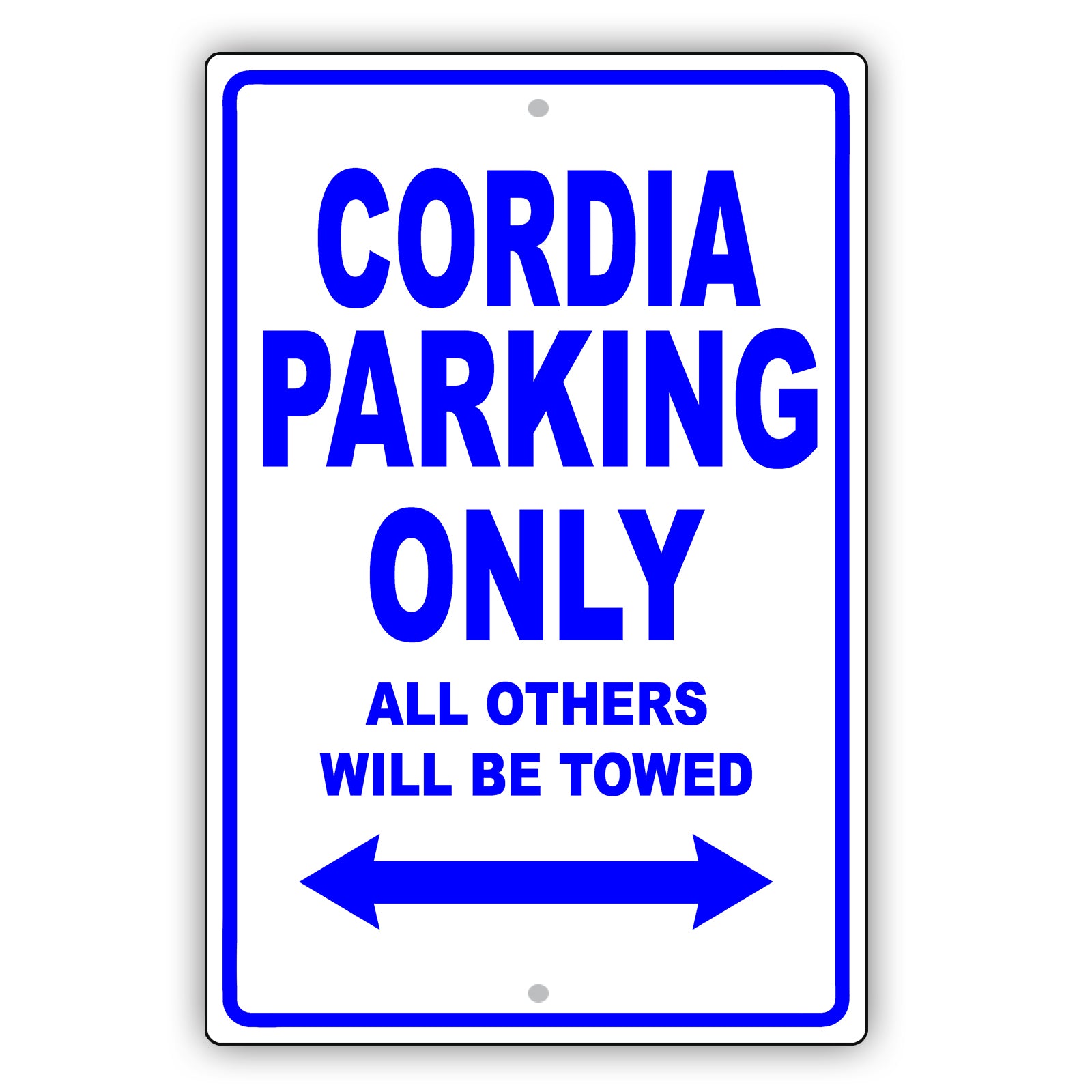 Mistsubishi Cordia Parking Only All Others Will Be Towed Aluminum Decor Garage Sign
