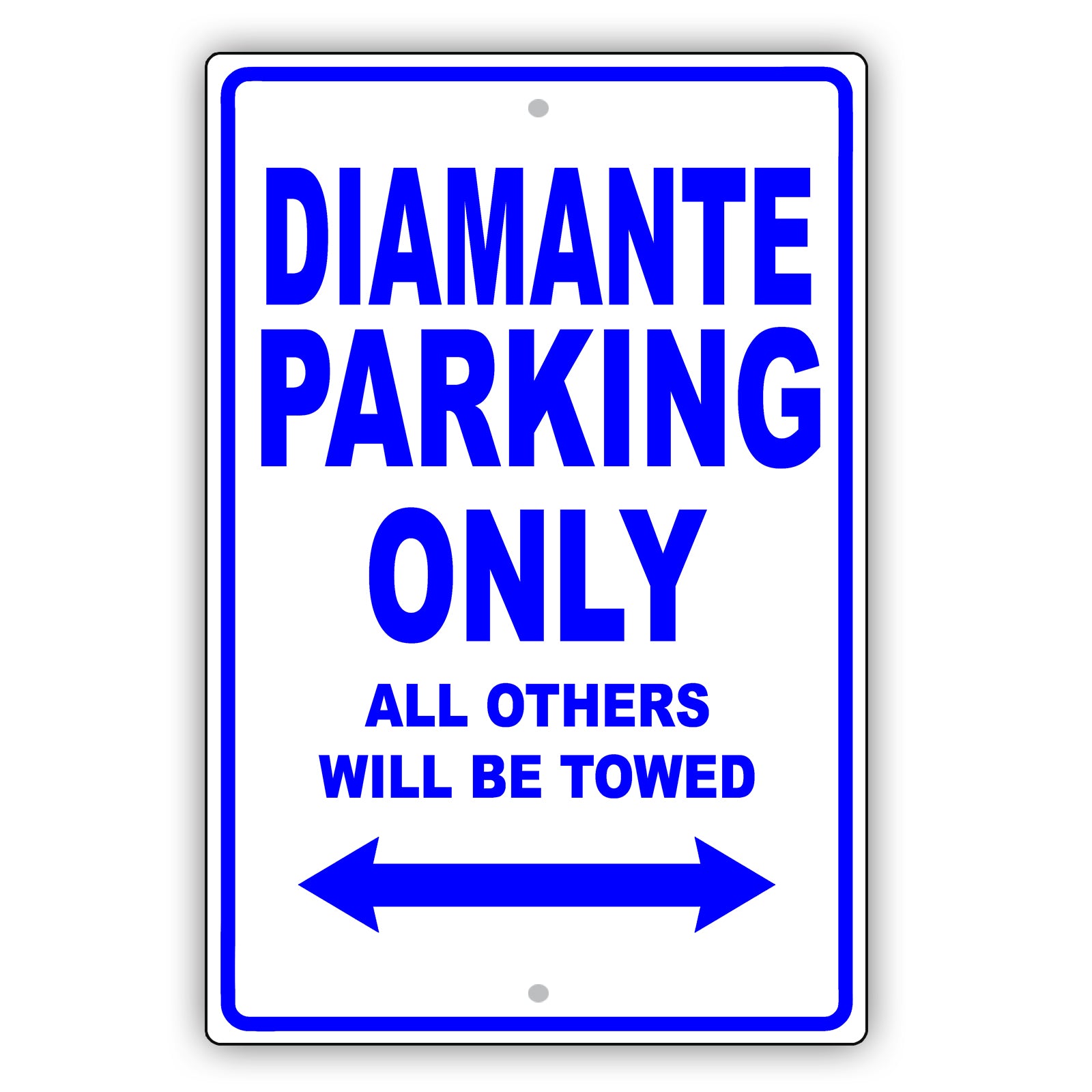 Mistsubishi Diamante Parking Only All Others Will Be Towed Aluminum Decor Garage Sign