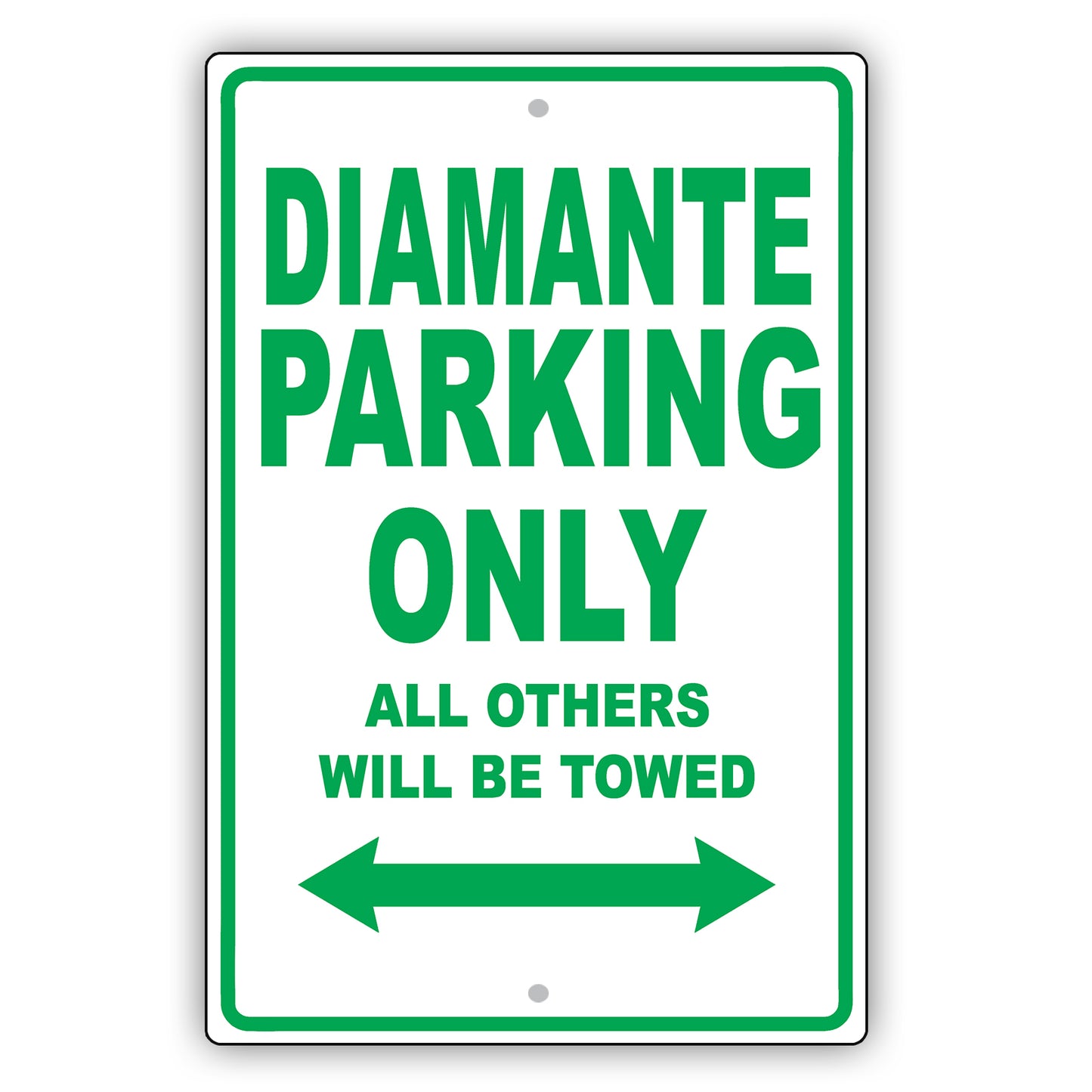 Mistsubishi Diamante Parking Only All Others Will Be Towed Aluminum Decor Garage Sign