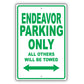 Mistsubishi Endeavor Parking Only All Others Will Be Towed Aluminum Decor Garage Sign