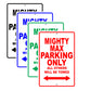 Mistsubishi Mighty Max Parking Only All Others Will Be Towed Aluminum Garage Sign