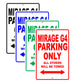 Mistsubishi Mirage G4 Parking Only Others Will Be Towed Aluminum Decor Garage Sign