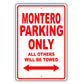 Mistsubishi Montero Parking Only All Others Will Be Towed Aluminum Decor Garage Sign