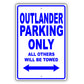 Mistsubishi Outlander Parking Only Others Will Be Towed Aluminum Decor Garage Sign