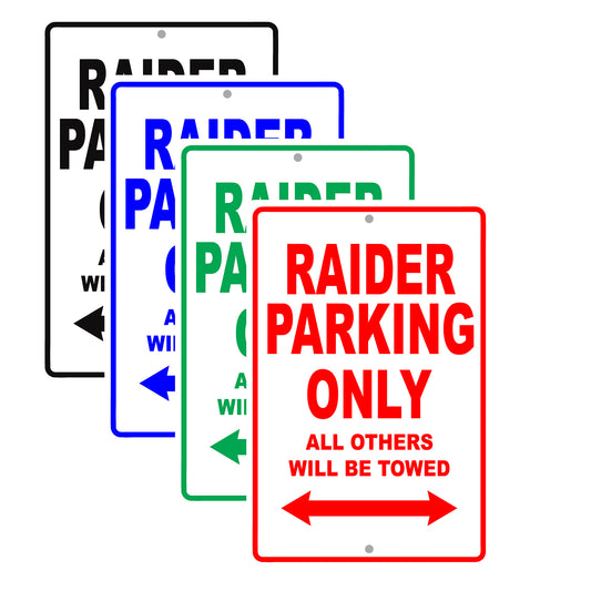 Mistsubishi Raider Parking Only All Others Will Be Towed Aluminum Decor Garage Sign