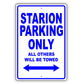 Mistsubishi Starion Parking Only All Others Will Be Towed Aluminum Decor Garage Sign