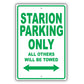 Mistsubishi Starion Parking Only All Others Will Be Towed Aluminum Decor Garage Sign
