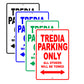 Mistsubishi Tredia Parking Only All Others Will Be Towed Aluminum Decor Garage Sign