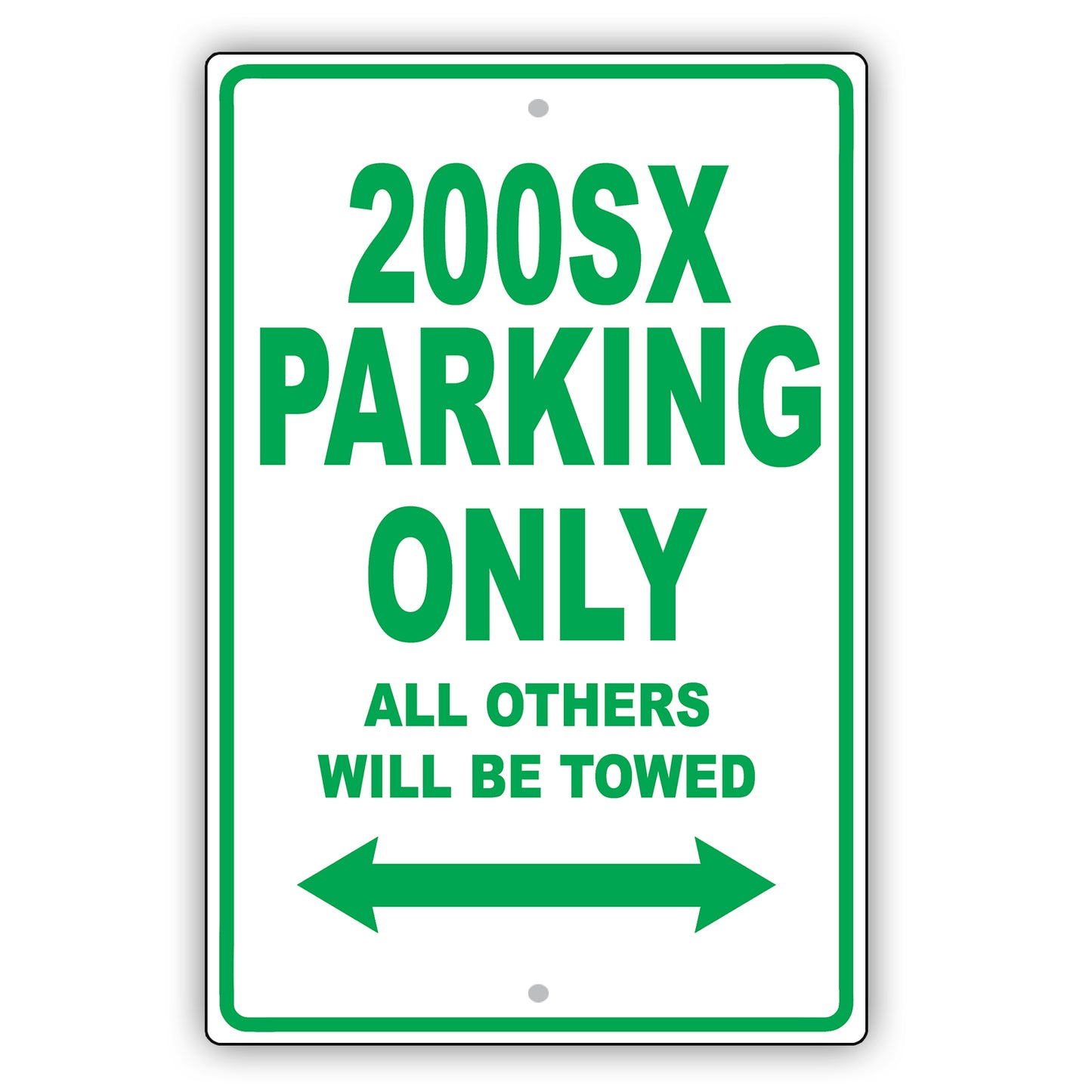 Nissan 200sx Parking Only All Others Will Be Towed Aluminum Decor Garage Sign