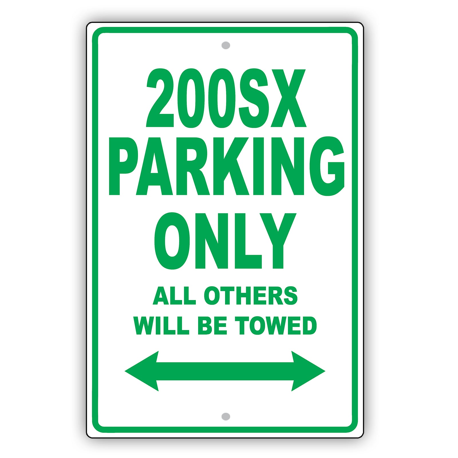 Nissan 200sx Parking Only All Others Will Be Towed Aluminum Decor Garage Sign