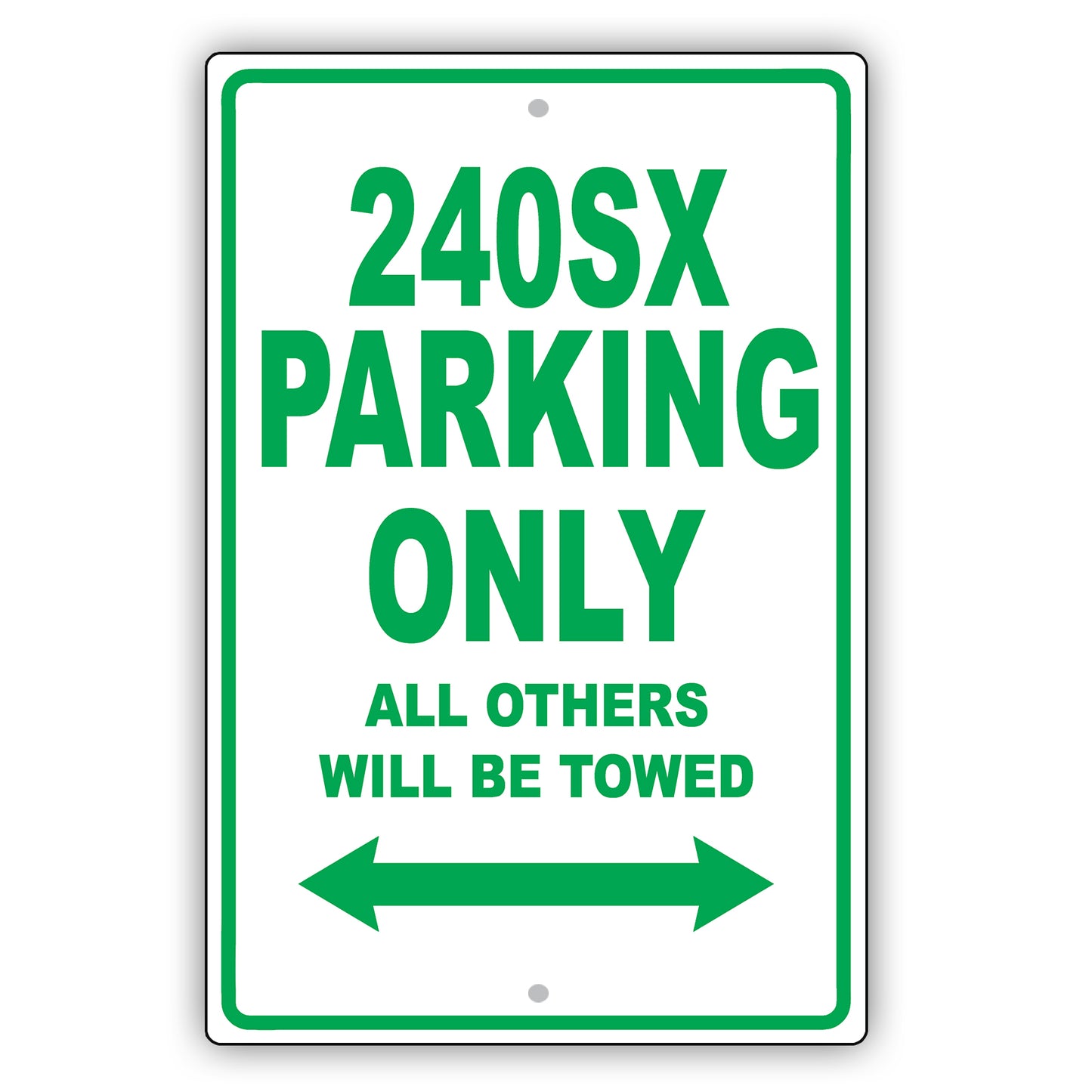 Nissan 240sx Parking Only All Others Will Be Towed Aluminum Decor Garage Sign