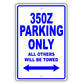 Nissan 350z Parking Only All Others Will Be Towed Aluminum Decor Garage Sign