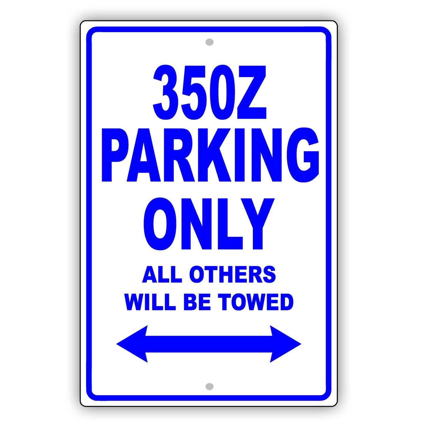 Nissan 350z Parking Only All Others Will Be Towed Aluminum Decor Garage Sign