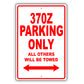 Nissan 370z Parking Only All Others Will Be Towed Aluminum Decor Garage Sign