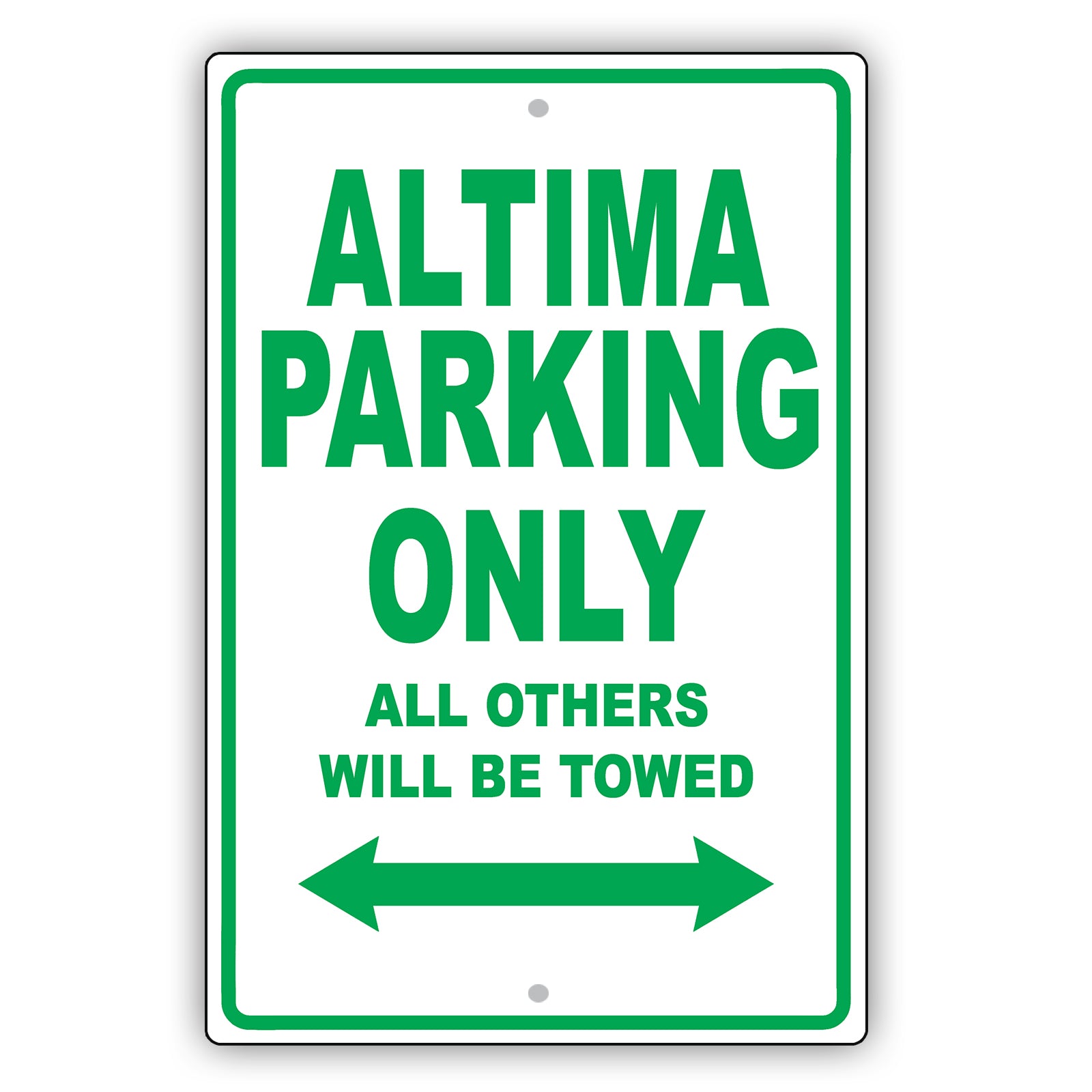 Nissan Altima Parking Only All Others Will Be Towed Aluminum Decor Garage Sign