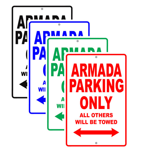 Nissan Armada Parking Only All Others Will Be Towed Aluminum Decor Garage Sign