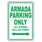 Nissan Armada Parking Only All Others Will Be Towed Aluminum Decor Garage Sign
