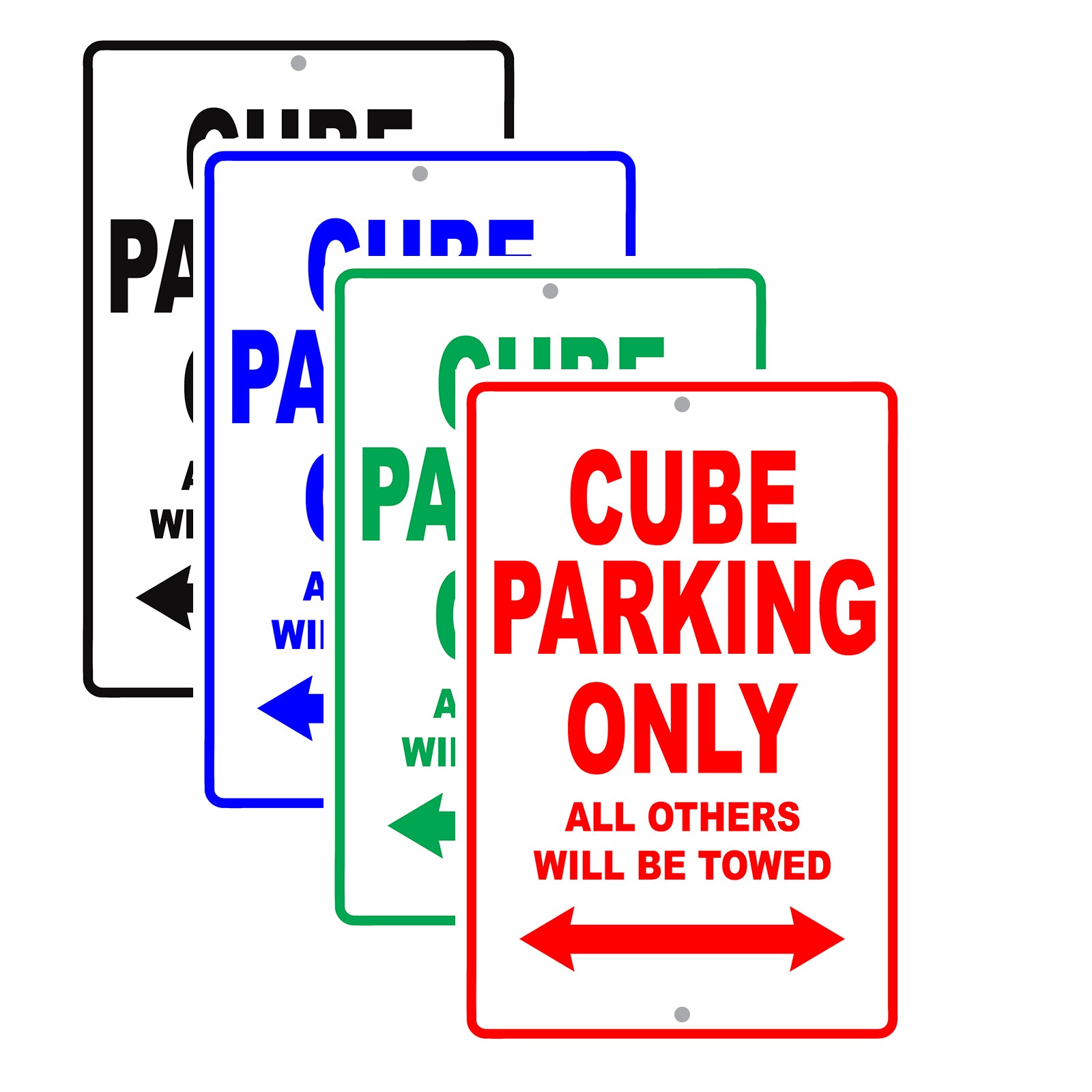 Nissan Cube Parking Only All Others Will Be Towed Aluminum Decor Garage Sign