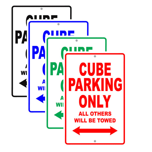 Nissan Cube Parking Only All Others Will Be Towed Aluminum Decor Garage Sign