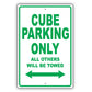 Nissan Cube Parking Only All Others Will Be Towed Aluminum Decor Garage Sign