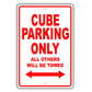 Nissan Cube Parking Only All Others Will Be Towed Aluminum Decor Garage Sign