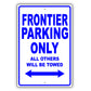 Nissan Frontier Parking Only All Others Will Be Towed Aluminum Decor Garage Sign