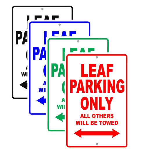 Nissan Leaf Parking Only All Others Will Be Towed Aluminum Decor Garage Sign